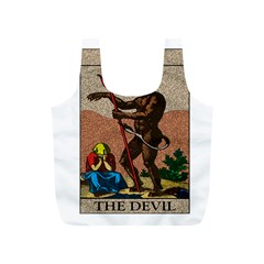 The Devil - Tarot Full Print Recycle Bags (s)  by Valentinaart