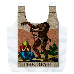 The Devil - Tarot Full Print Recycle Bags (l)  by Valentinaart