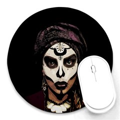 Voodoo  Witch  Round Mousepads by Valentinaart