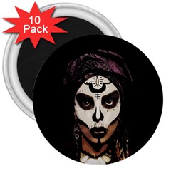 Voodoo  Witch  3  Magnets (10 Pack)  by Valentinaart