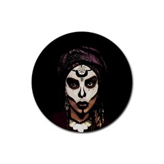 Voodoo  Witch  Rubber Coaster (round)  by Valentinaart