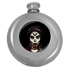 Voodoo  Witch  Round Hip Flask (5 Oz) by Valentinaart