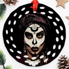 Voodoo  Witch  Ornament (round Filigree) by Valentinaart