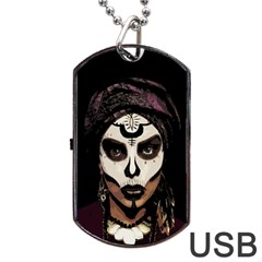 Voodoo  Witch  Dog Tag Usb Flash (two Sides) by Valentinaart