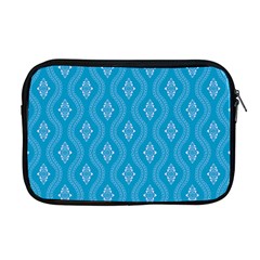 Blue Ornamental Pattern Apple Macbook Pro 17  Zipper Case by TastefulDesigns