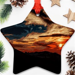 Landscape Star Ornament (two Sides) by Valentinaart