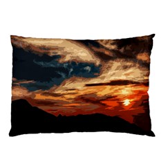 Landscape Pillow Case (two Sides) by Valentinaart