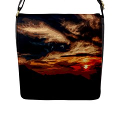 Landscape Flap Messenger Bag (l)  by Valentinaart