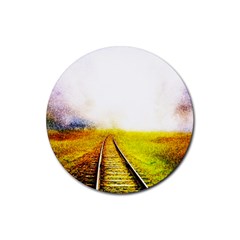 Landscape Rubber Coaster (round)  by Valentinaart