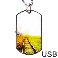 Landscape Dog Tag Usb Flash (one Side)