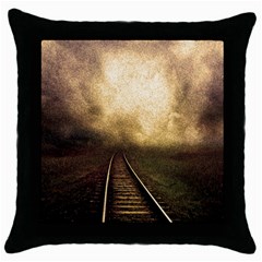 Landscape Throw Pillow Case (black) by Valentinaart