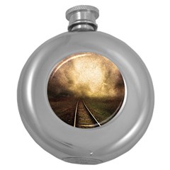 Landscape Round Hip Flask (5 Oz) by Valentinaart