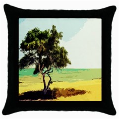 Landscape Throw Pillow Case (Black)