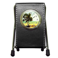 Landscape Pen Holder Desk Clocks