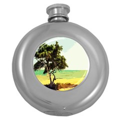 Landscape Round Hip Flask (5 Oz) by Valentinaart