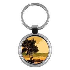 Landscape Key Chains (round)  by Valentinaart