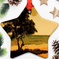 Landscape Star Ornament (two Sides) by Valentinaart