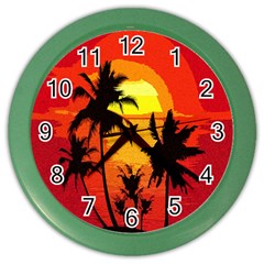 Landscape Color Wall Clocks by Valentinaart