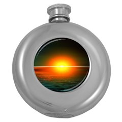 Landscape Round Hip Flask (5 Oz) by Valentinaart