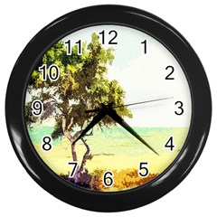 Landscape Wall Clocks (black) by Valentinaart