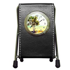 Landscape Pen Holder Desk Clocks by Valentinaart