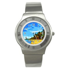 Landscape Stainless Steel Watch by Valentinaart