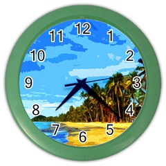 Landscape Color Wall Clocks by Valentinaart