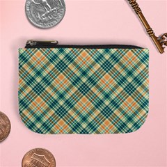 Teal Plaid 1 Mini Coin Purses by NorthernWhimsy