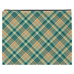 Teal Plaid 1 Cosmetic Bag (xxxl)  by NorthernWhimsy