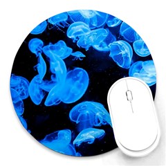 Jellyfish  Round Mousepads by Valentinaart