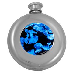 Jellyfish  Round Hip Flask (5 Oz) by Valentinaart