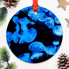 Jellyfish  Round Ornament (two Sides) by Valentinaart