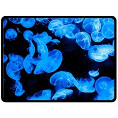 Jellyfish  Fleece Blanket (large)  by Valentinaart