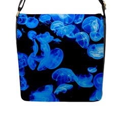 Jellyfish  Flap Messenger Bag (l)  by Valentinaart