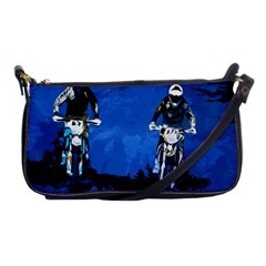 Motorsport  Shoulder Clutch Bags by Valentinaart