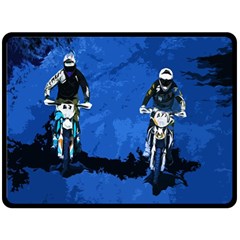 Motorsport  Fleece Blanket (large)  by Valentinaart