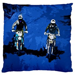 Motorsport  Large Cushion Case (two Sides) by Valentinaart