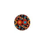 Colorful Geometric Composition 1  Mini Buttons Front