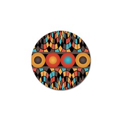 Colorful Geometric Composition Golf Ball Marker by linceazul