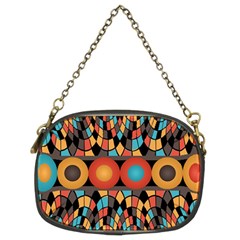 Colorful Geometric Composition Chain Purses (two Sides)  by linceazul