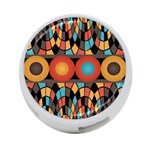 Colorful Geometric Composition 4-Port USB Hub (Two Sides)  Front