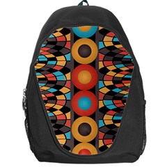 Colorful Geometric Composition Backpack Bag by linceazul