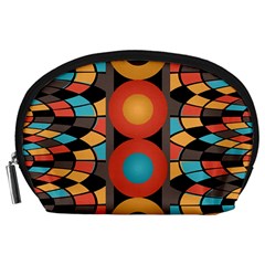 Colorful Geometric Composition Accessory Pouches (large)  by linceazul