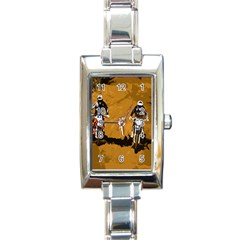 Motorsport  Rectangle Italian Charm Watch by Valentinaart