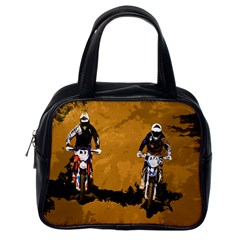 Motorsport  Classic Handbags (one Side) by Valentinaart