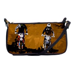 Motorsport  Shoulder Clutch Bags by Valentinaart