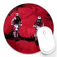 Motorsport  Round Mousepads by Valentinaart