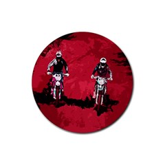 Motorsport  Rubber Round Coaster (4 Pack)  by Valentinaart