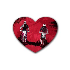 Motorsport  Heart Coaster (4 Pack)  by Valentinaart