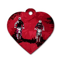 Motorsport  Dog Tag Heart (two Sides) by Valentinaart